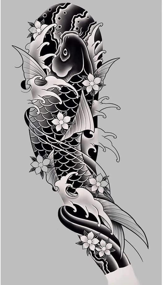 鯉魚紋身新設(shè)計(jì)，友情與陪伴的溫馨故事展